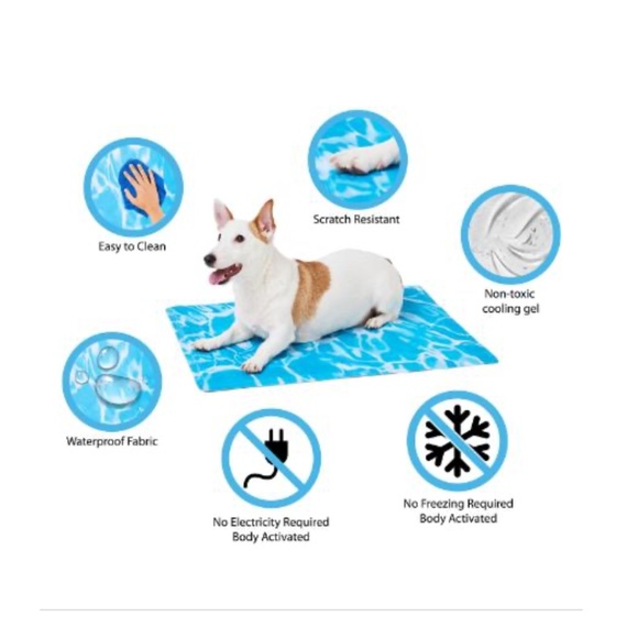 JUMP! Blue Cooling Mat for Dogs or Cats 25.6" - Picture 2 of 3